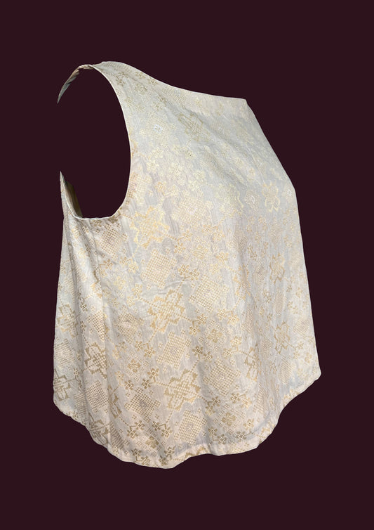 tussar light beige top
