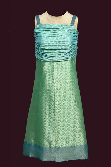 kora silk jungle sea green mint cream sea green gown