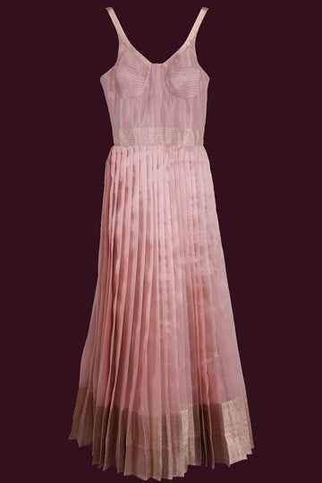 kota tissue light lavender pink anarkali
