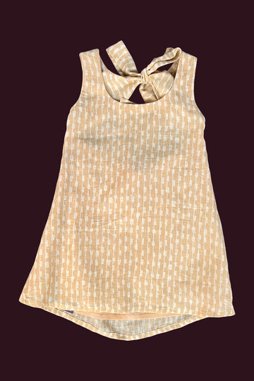 cotton linen natural beige tussar top