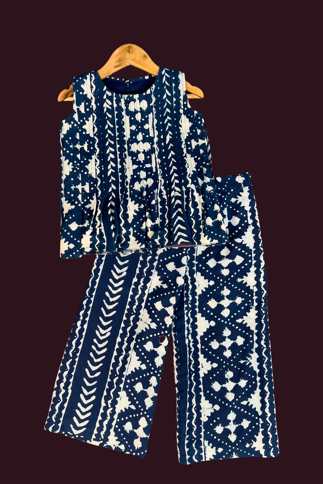 cotton light navy blue Girls Co Ord Sets