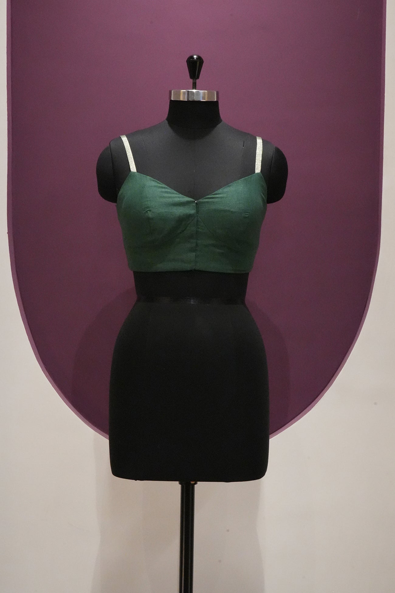 linen dark fern green blouse ready to wear