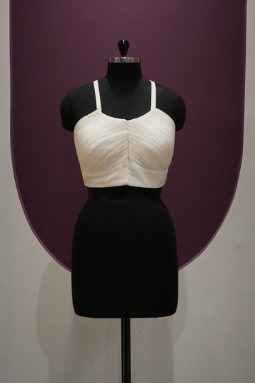 georgette white blouse ready to wear