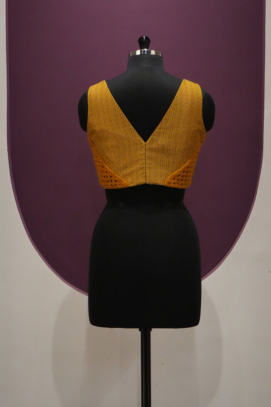silk honey brown blouse ready to wear