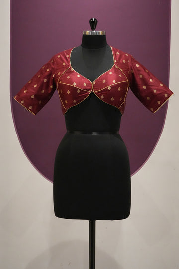 silk dark red blouse ready to wear