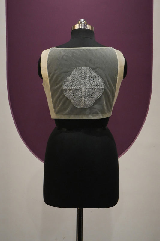 silk light grey blouse ready to wear