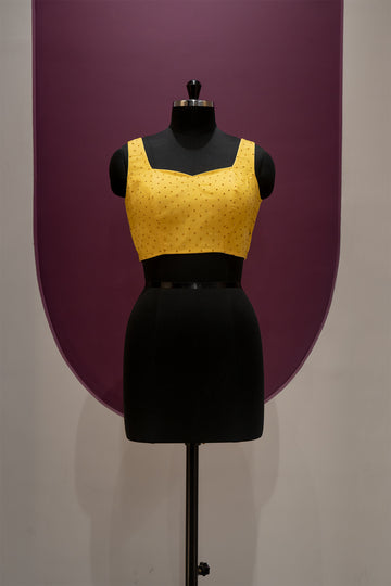 organza vanila yellow blouse ready to wear