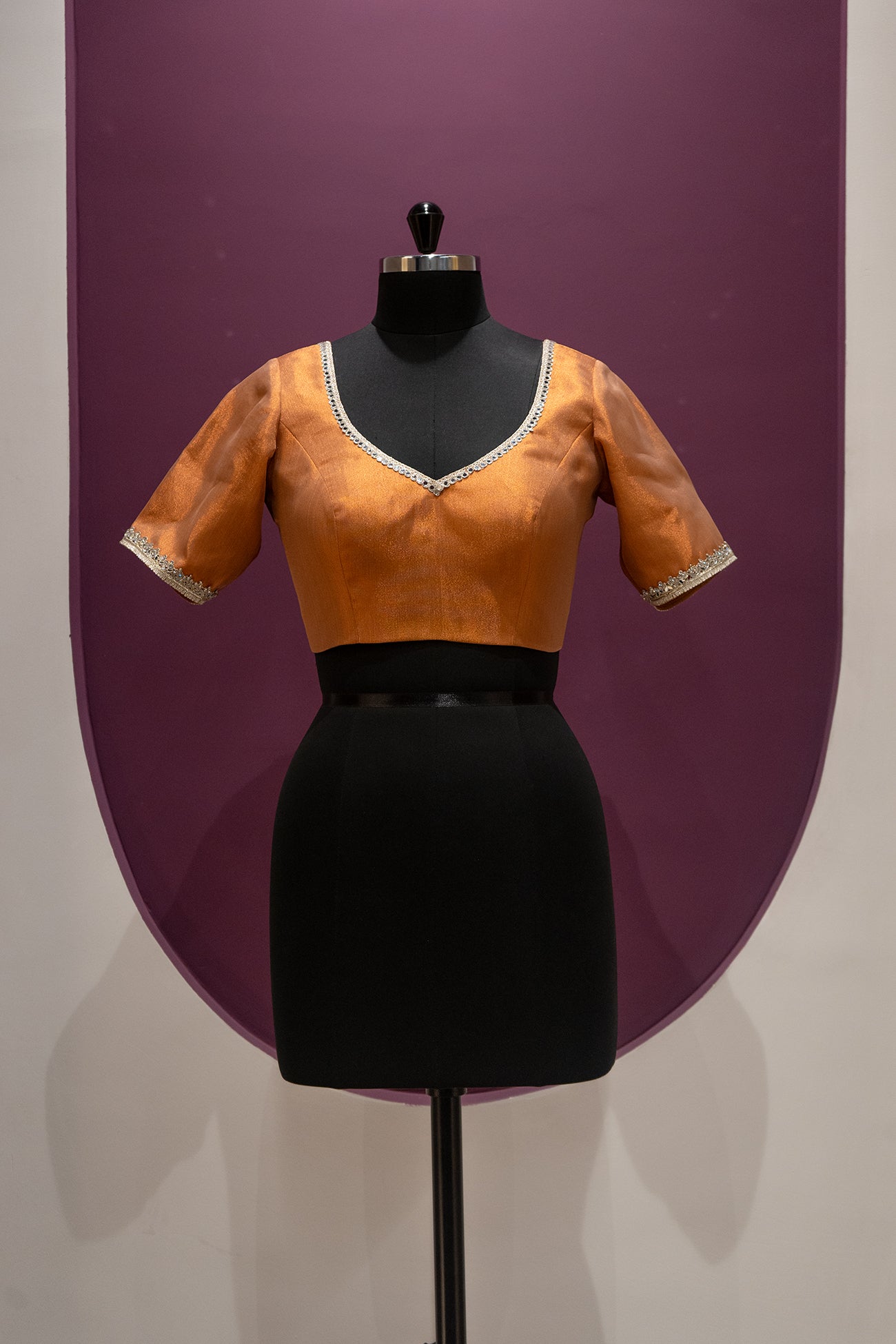 tissue chestnut rust blouse ready to wear