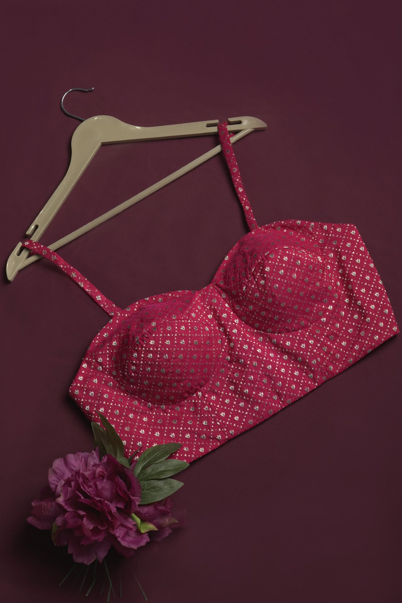 silk fuschia pink blouse ready to wear