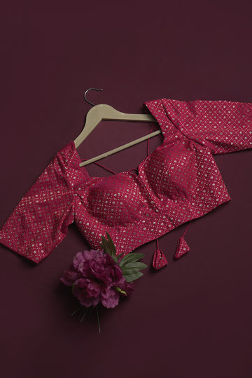 silk fuschia pink blouse ready to wear