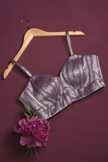 silk dark violet purple blouse ready to wear