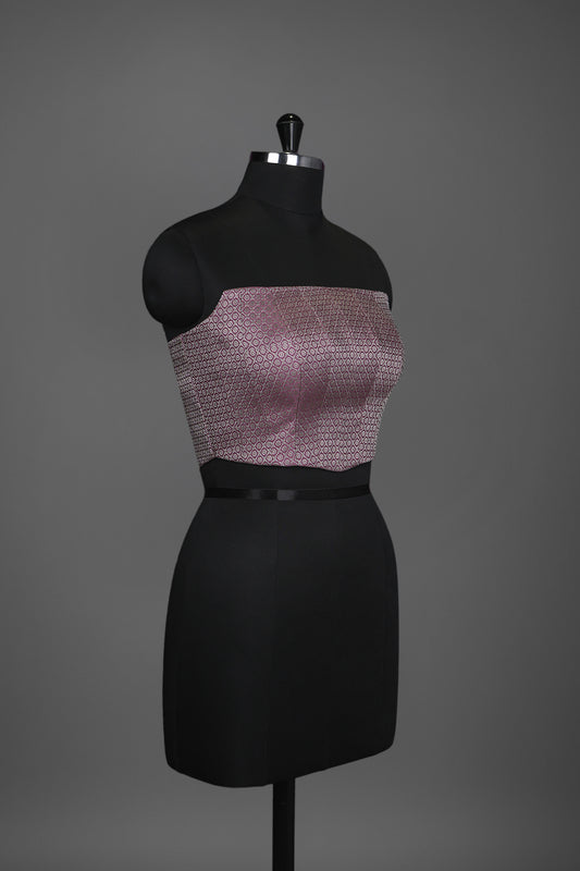 satin burgundy majenta wine blouse ready to wear