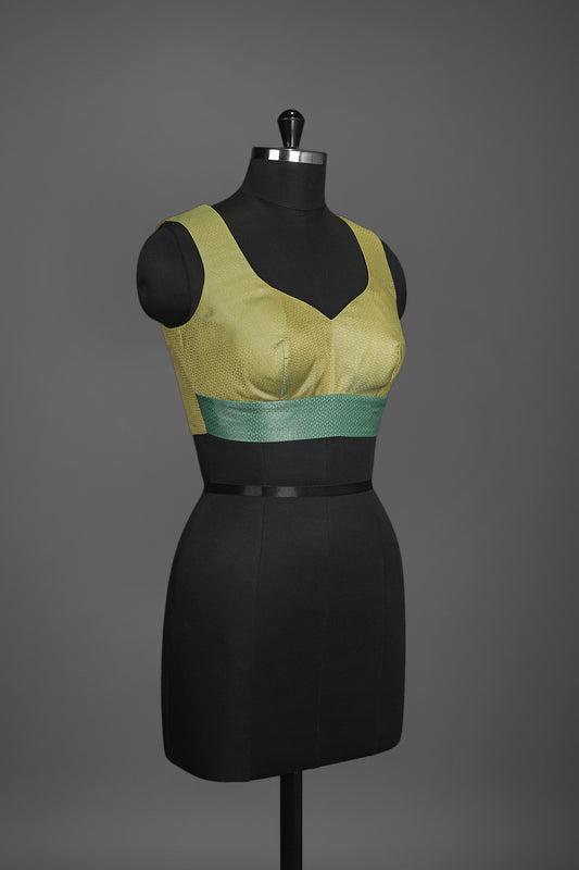 kora silk fig green blouse ready to wear