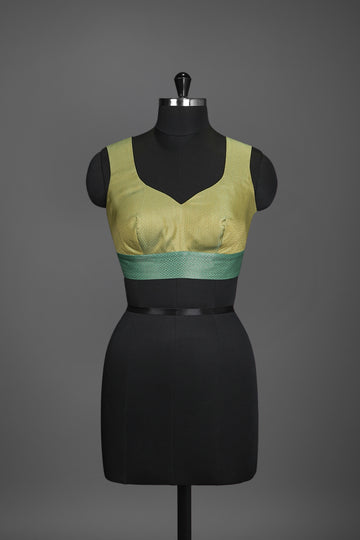 kora silk fig green blouse ready to wear