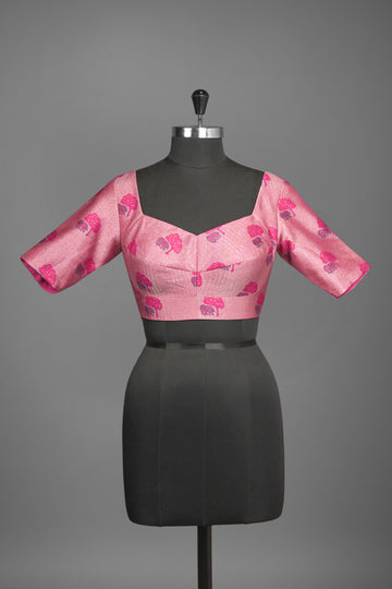 silk fuschia pink blouse ready to wear