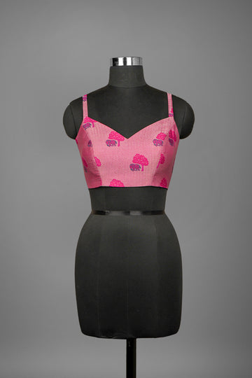 silk fuschia pink blouse ready to wear