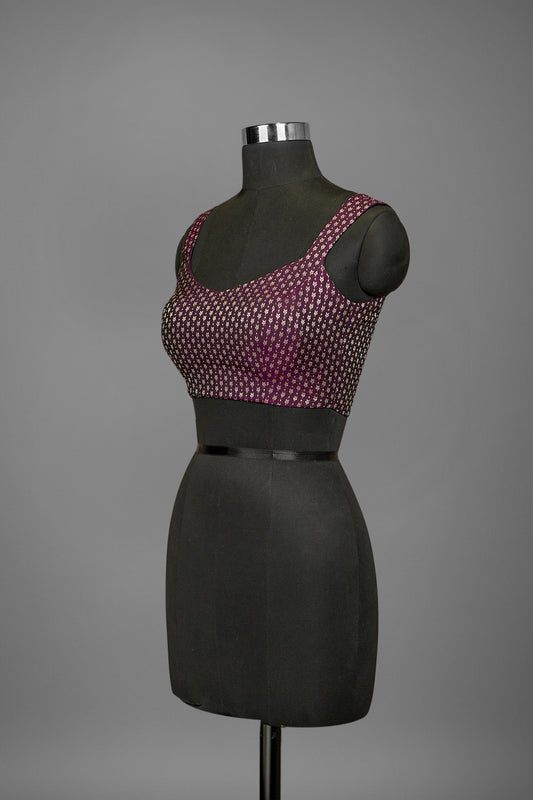 silk dark violet purple blouse ready to wear