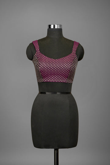 silk dark violet purple blouse ready to wear