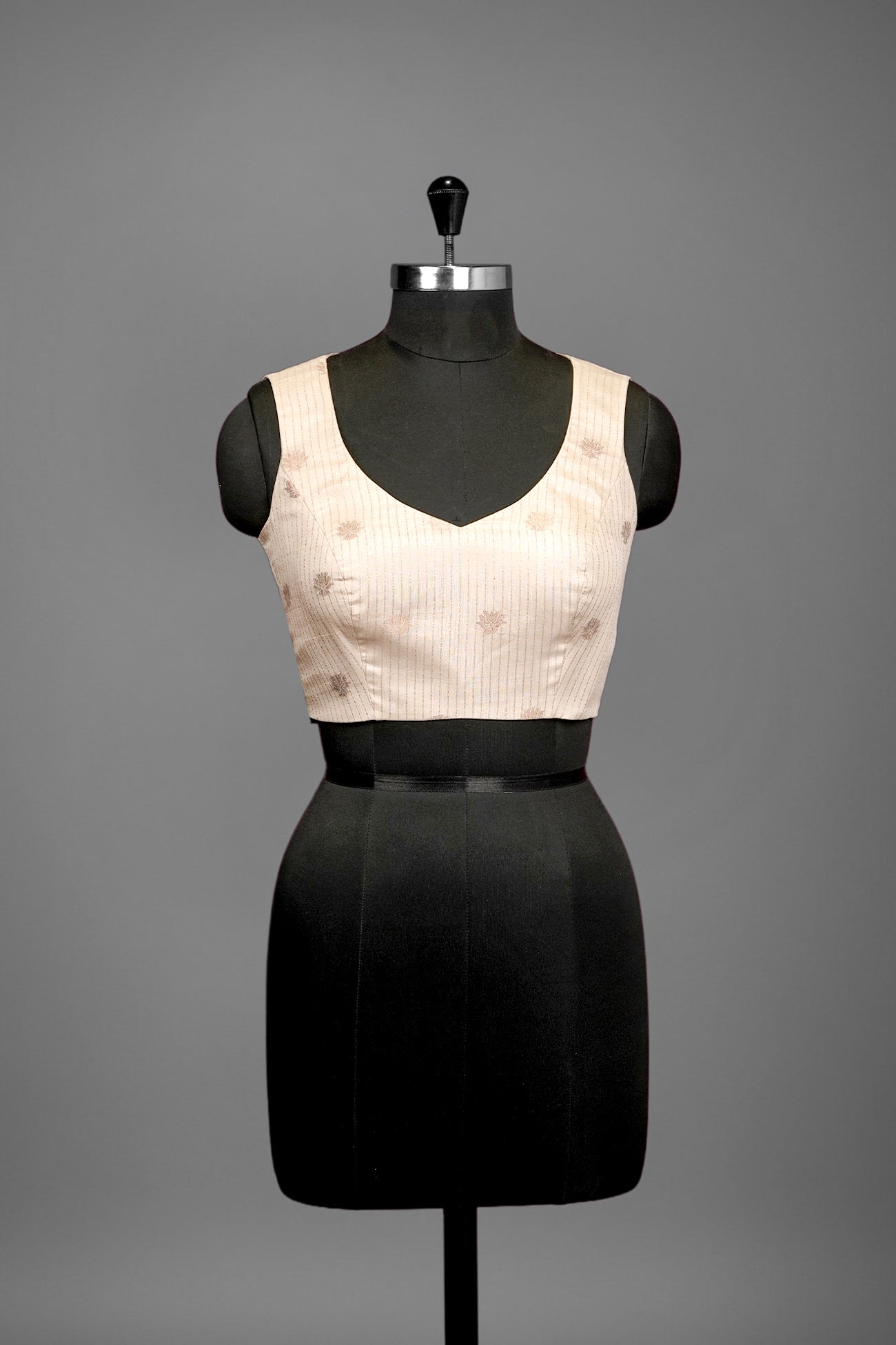 tussar light beige blouse ready to wear