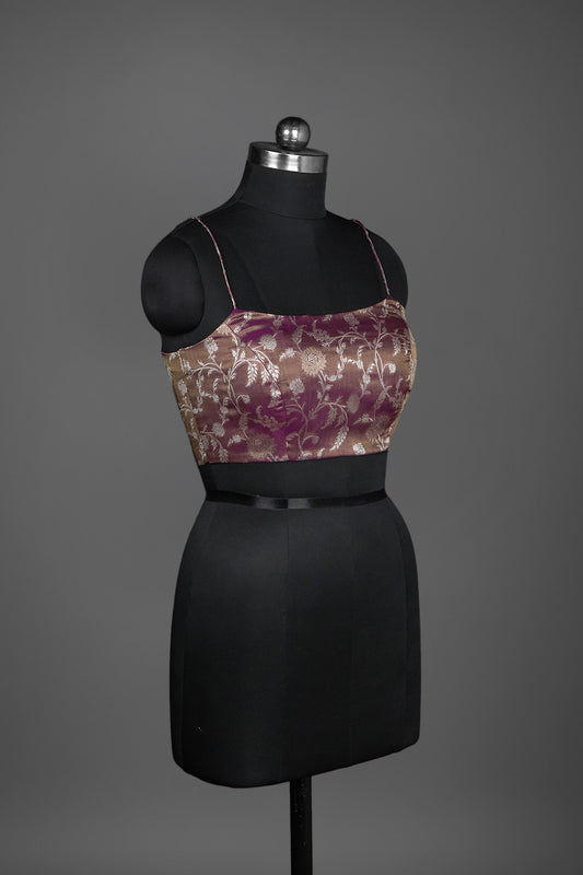 tissue purple violet blouse ready to wear