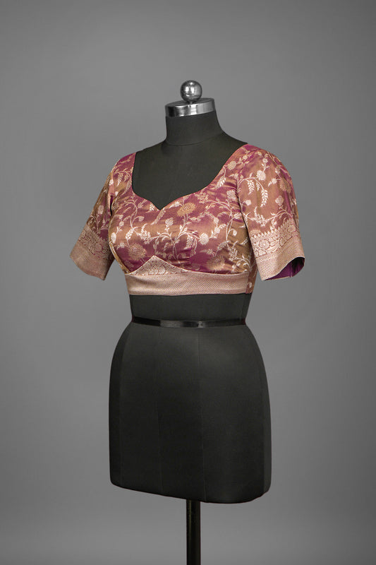 tissue purple violet blouse ready to wear