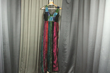 velvet black burgundy wine dark pine sea green gown